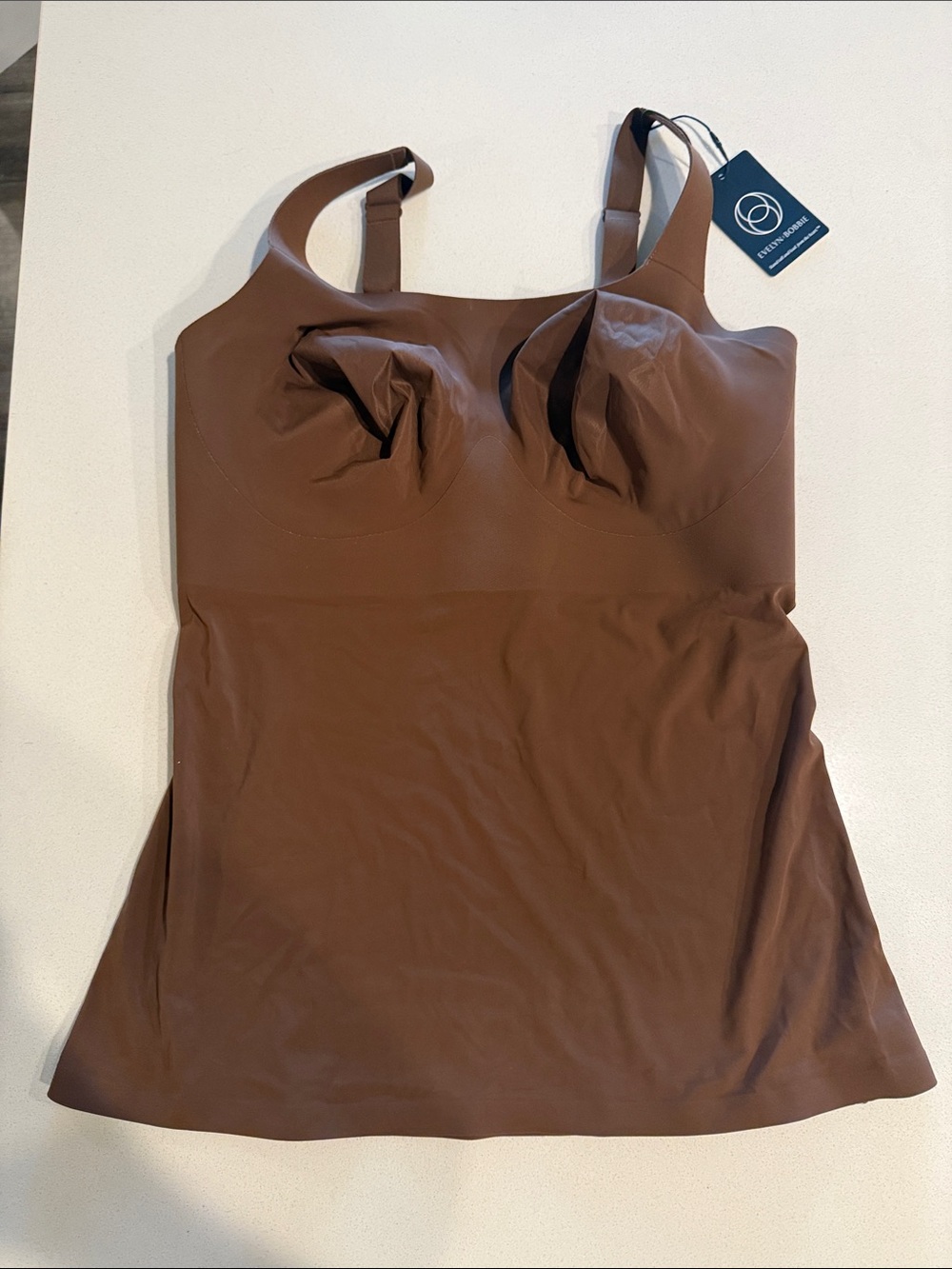 Evelyn & Bobbie-  Brown Shaping Camisole with Built-In Cups